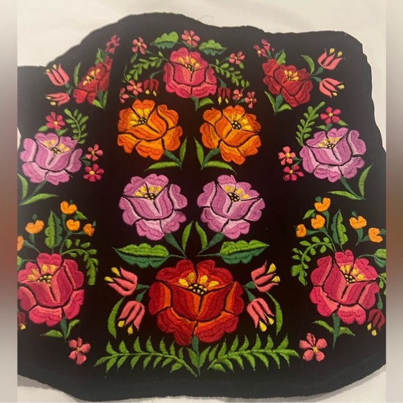 Black Velvet Bustier Corset Top Strapless Floral Lace Embroidery  Curvy hem 1 Sz - Picture 5 of 12